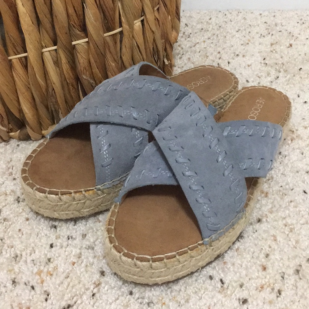 “Rose Gold” Aerosoles Espadrille Suede Sandals!💥